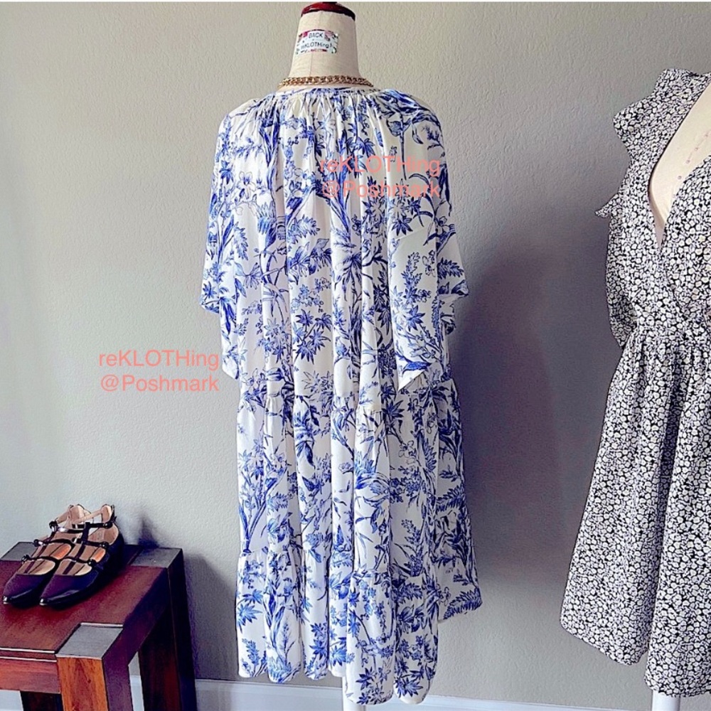 H&M A-line Spring Floral Raglan-sleeved Dress - Picture 12 of 14